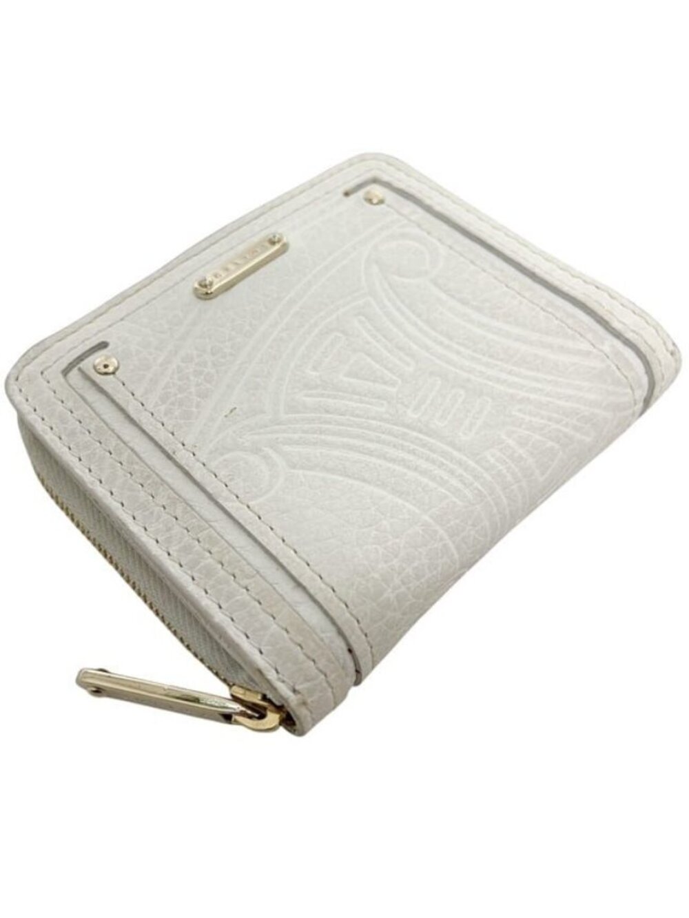 Celine Bifold Wallet White Triomphe Leather - Picture 8 of 10